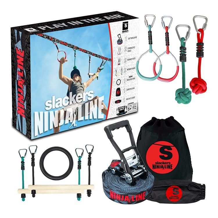【Slackers 】ニンジャライン スラックライン NINJALINE 36' Intro Kit with 7 Hanging Obstacles