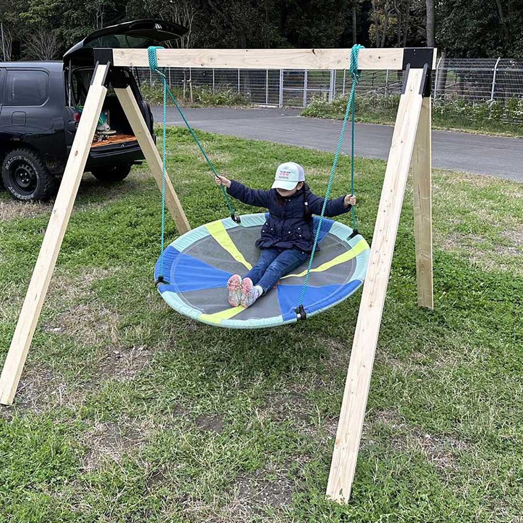 【Slack Tool】庭用ブランコ(木材なし) DIYキットセット スカイ