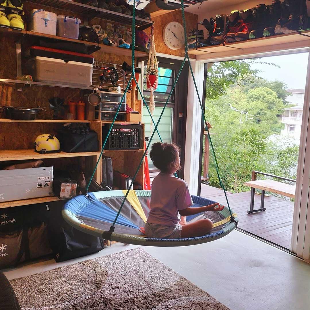 【Slack Tool】庭用ブランコ(木材なし) DIYキットセット スカイ